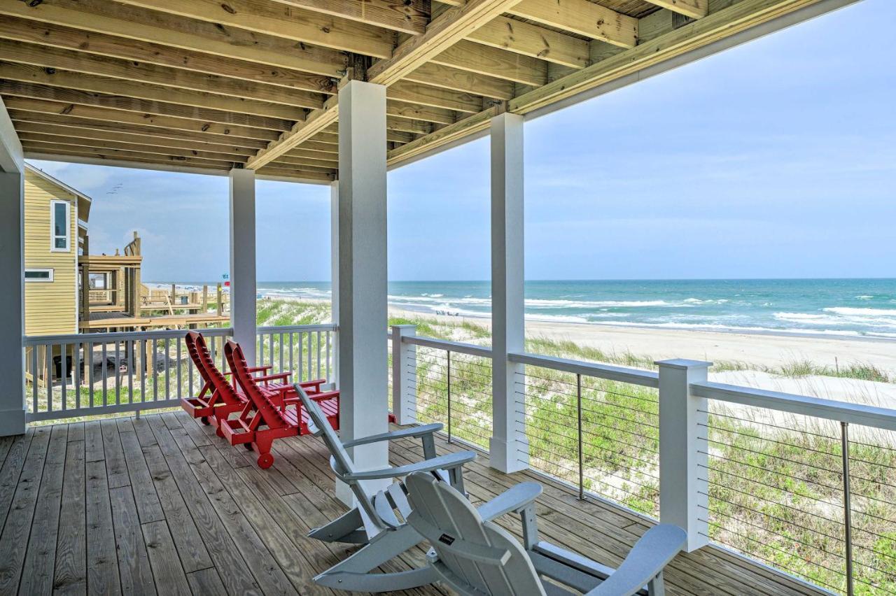 Beachfront Oasis With 2 Large Decks, Bbq And Views! Topsail Beach Exterior foto