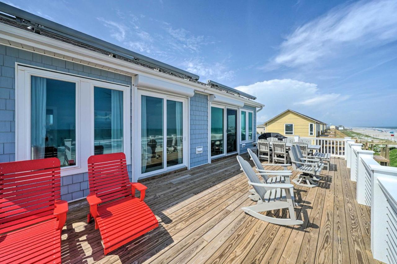 Beachfront Oasis With 2 Large Decks, Bbq And Views! Topsail Beach Exterior foto