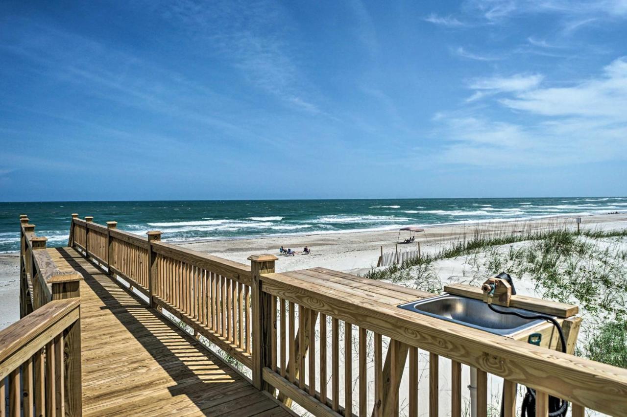 Beachfront Oasis With 2 Large Decks, Bbq And Views! Topsail Beach Exterior foto