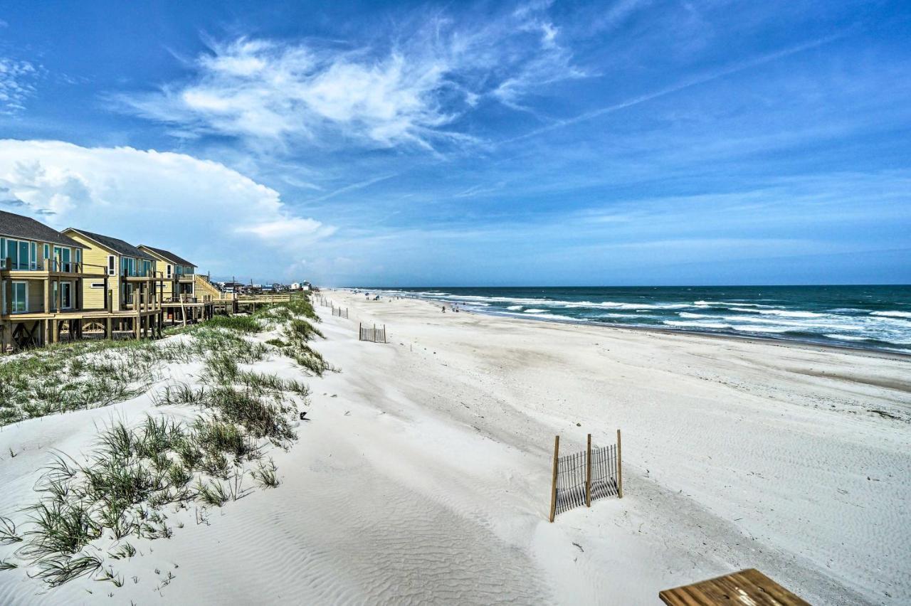 Beachfront Oasis With 2 Large Decks, Bbq And Views! Topsail Beach Exterior foto